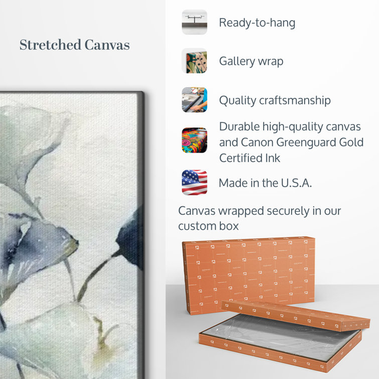 Red Barrel Studio® Glorious Ginkgo On Canvas 3 Pieces Print Wayfair